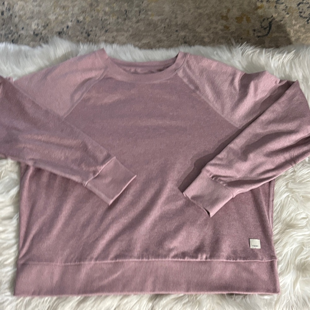 Vuori Heather Pink Crewneck Sweatshirt
